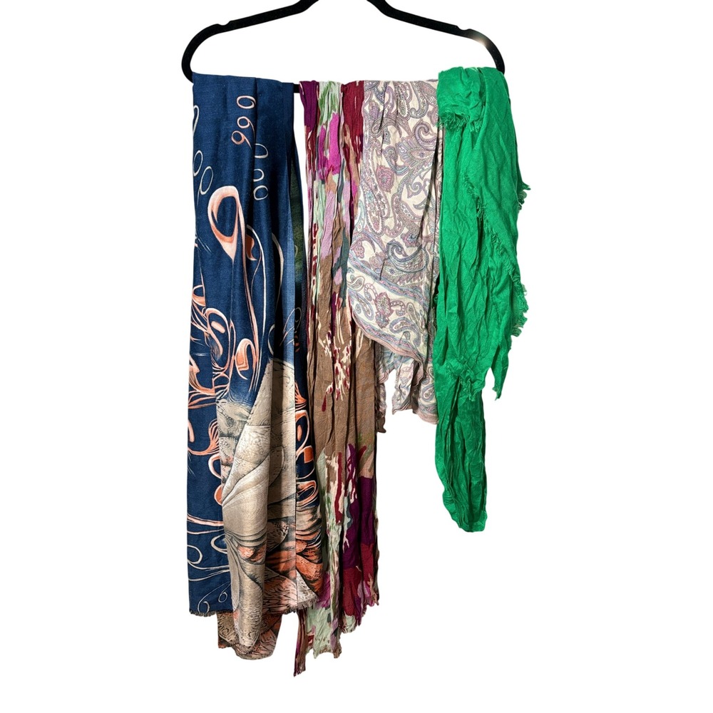 Mixed Brand Scarf Bundle J.Crew Factory Symphony Scarfs Fonsera Boho Paisley Lot